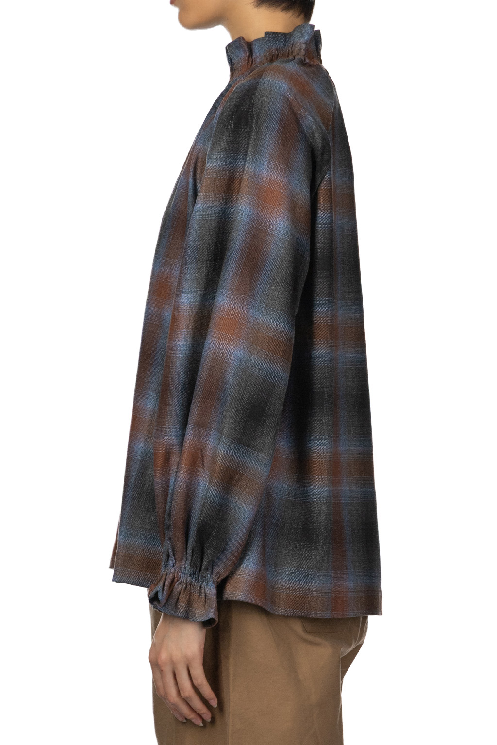 Tigre Brocante - Stretch Gather Frill Blouse